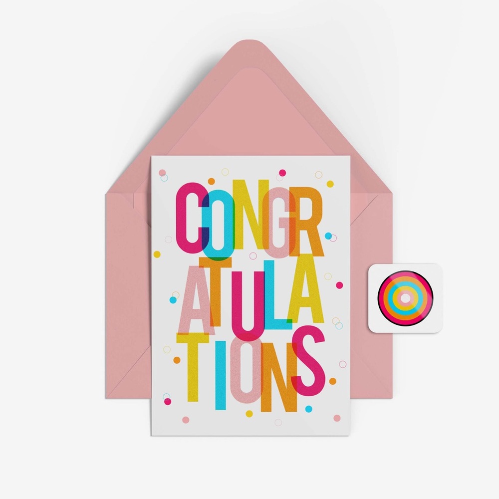 Set of 4 Handmade Small Business Congratulations Celebration Greeting Cards